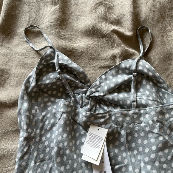 NWT A&F Knot-Front Slip Midi Dress - Picture 9 of 15